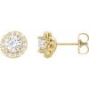 14K Yellow 1 7/8 CTW CTW Diamond Earrings