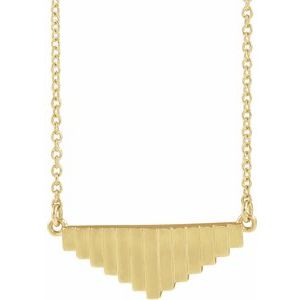 14K Yellow Geometric 16″ Necklace