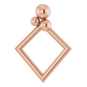 14K Rose 16.1×11.8 mm Geometric Pendant