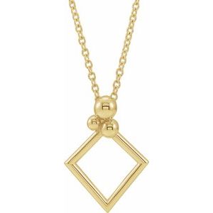 14K Yellow Geometric 16-18″ Necklace