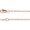 10K Rose 1.5 mm Rope 16″ Chain