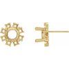 14K Yellow 4.5 mm Round Halo-Style Earring Mounting