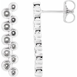 Bezel-Set Drop Earring Mounting