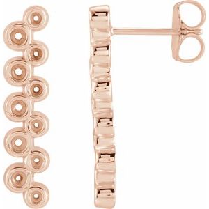 Bezel-Set Drop Earring Mounting