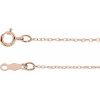 14K Rose .75 mm Rope 16″ Chain