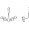 Platinum Curved Bar Front-Back Earring Jacket Mounting