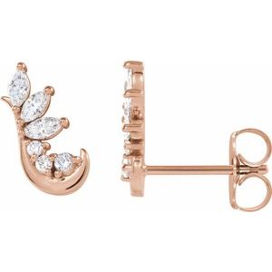 1/4 Ctw Natural Diamond Ear Climbers