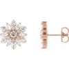 14K Rose 1 CTW Natural Diamond Earrings