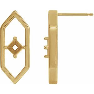 Geometric Earring Mounting