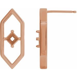 Geometric Earring Mounting