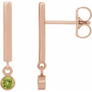 Natural Peridot Dangle Earrings