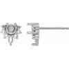 Sterling Silver Accented Earring Mounting