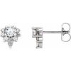 14K White 1/2 CTW Natural Diamond Earrings