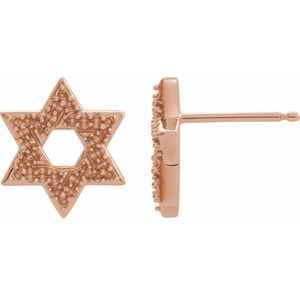 Star Of David Earring Mounting