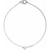 14K White Interlocking Circle Bracelet