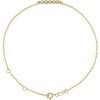 14K Yellow .07 CTW Natural Diamond Bar 6 1/2-7 1/2″ Bracelet