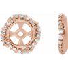 14K Rose 1/4 CTW Natural Diamond Halo-Style Earring Jackets