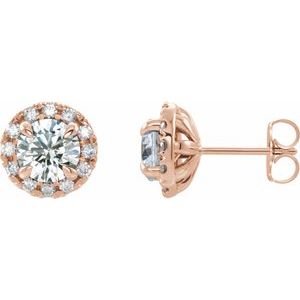 2 Ctw Natural Diamond Halo-Style Earrings