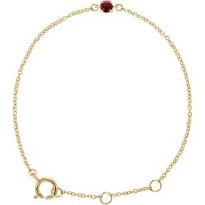 Imitation Mozambique Garnet Youth Birthstone Bracelet