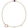 14K Rose Imitation Amethyst Youth Birthstone 4 1/2-5 1/2″ Bracelet