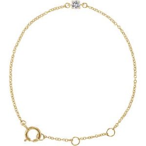 Imitation Diamond Youth Birthstone Bracelet