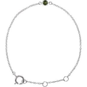 Imitation Peridot Youth Birthstone Bracelet