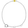 14K White Imitation Citrine Youth Birthstone 4 1/2-5 1/2″ Bracelet