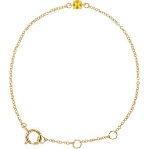 Imitation Citrine Youth Birthstone Bracelet