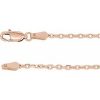 14K Rose 2 mm Diamond-Cut Cable 16″ Chain