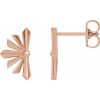 14K Rose Pair Star Earring