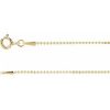 14K Yellow Gold-Filled 1 mm Hollow Bead 16″ Chain