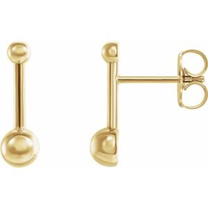 Bar And Ball Earrings