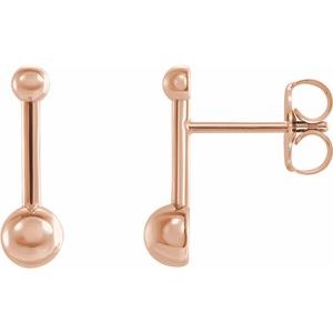 Bar And Ball Earrings