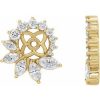 14K Yellow 7/8 CTW Natural Diamond Earring Jackets with 6 mm ID