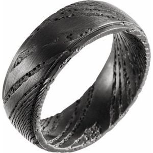 Flat Black Patterned Band