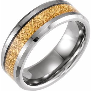 Band With Imitation Gold Meteorite Inlay