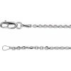 Rhodium-Plated Sterling Silver 1.75 mm Diamond-Cut Cable 20″ Chain