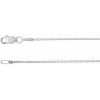 Rhodium-Plated Sterling Silver 1 mm Box 16″ Chain