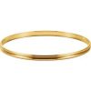 14K Yellow 4 mm Grooved Bangle 8″ Bracelet