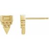 14K Yellow 4 x 2 mm Straight Baguette Geometric Earring Mounting