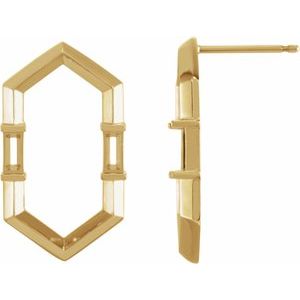 Geometric Earring Mounting