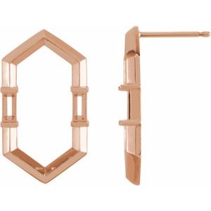 Geometric Earring Mounting