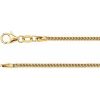 14K Yellow 1.5 mm Round Snake 7″ Chain