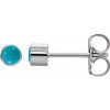 Natural Turquoise Bezel-Set Earrings