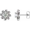 Halo-Style Natural Diamond Earrings