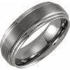 Tungsten 7 Flat Double Edge Comfort-Fit Band Size 7