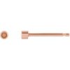 14K Rose 1.25 mm Round Micro Single Stud Earring Mounting