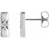 .07 Ctw Lab-Grown Diamond Bar Earrings