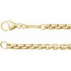 14K Yellow 2.6 mm Rounded Box 8″ Chain