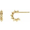 14K Yellow 2 mm Round 9.25 mm Hoop Earring Mounting